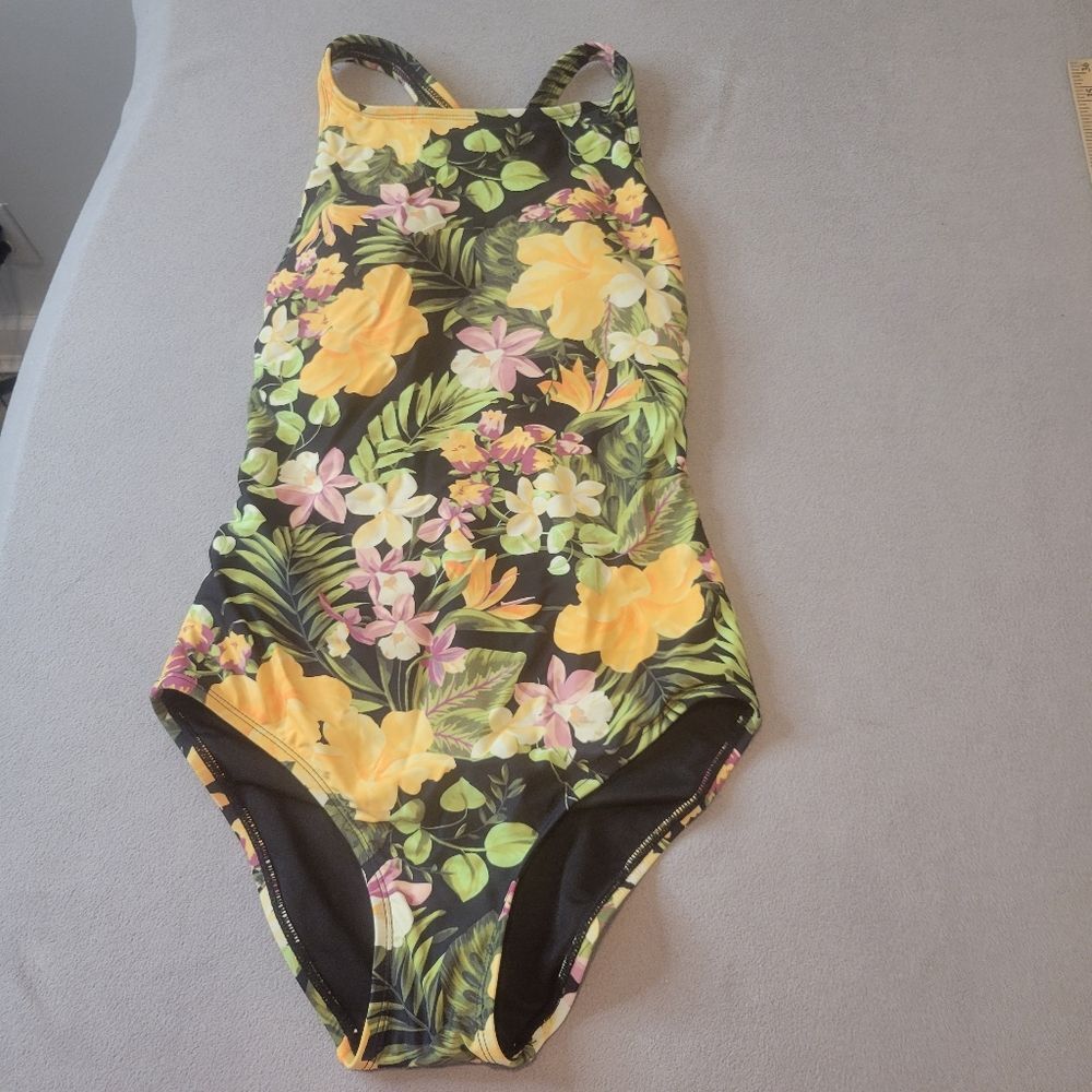 Hurley Floral One Piece Swimsuit Size Xs